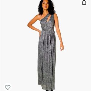 Dress the Population Kienna Metallic One Shoulder Gown